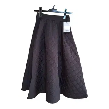 evelyn 퀼팅 스커트 블랙