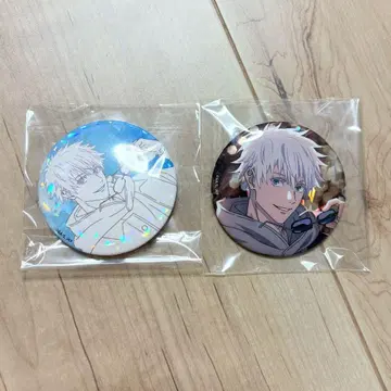 주술회전 말큐브 일루미네이션 홀로 캔뱃지 고죠 사토루 2개 세트