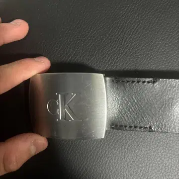 cK 가죽 벨트 메탈 버클