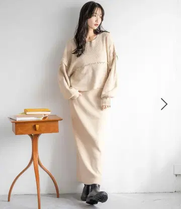 로리즈팜 멜로우 니트 셋업 아이보리