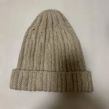베이지 니트 모자 울 혼방 프리 사이즈