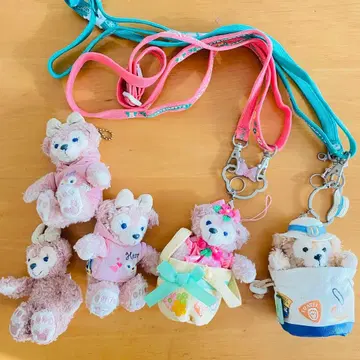 디즈니씨 더피 셰리메이 봉제 인형 스트랩 5체 세트