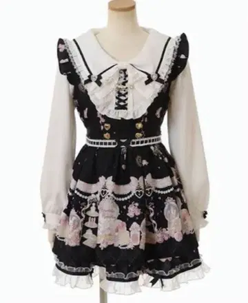 LIZLISA 리즈리사 RomanticCosmetics 패턴 셋업 블랙