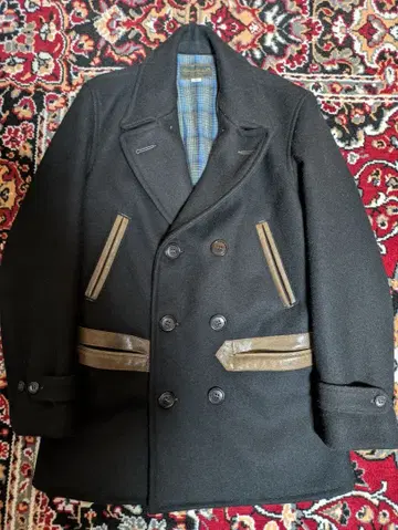 WAREHOUSE 웨어하우스 피 코트 멜톤 P 코트 가죽