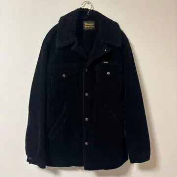 새상품급 Wrangler 런치 코트 보아 옷깃 코듀로이 자켓 블랙