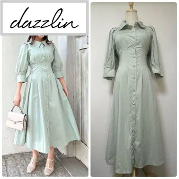 dazzlin 다즐린 허리 턱 셔츠 원피스