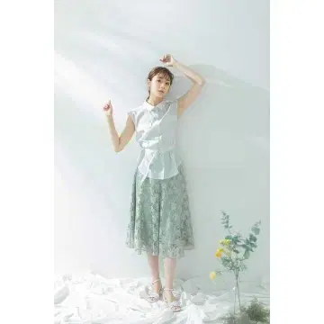 [ 질 바이 질 스튜어트 ] 스케셔츠 레이스 세트 그린