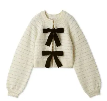 릴리 브라운 벨로아 리본 가디건 LILY BROWN