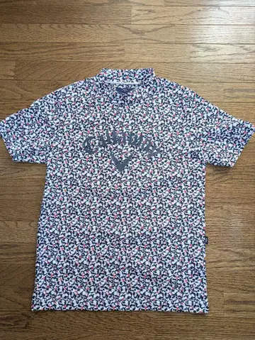 Callaway 꽃무늬 모크넥 셔츠