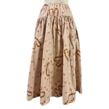 핑크하우스 장미 하트 리스 롱 스커트 더스티 핑크