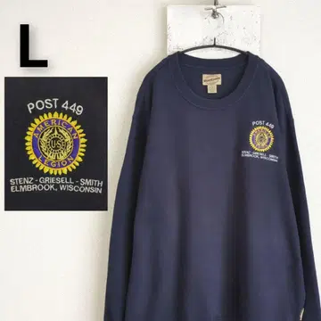 구제 의류 맨투맨 XL 엠블럼 자수 WEARGUARD 네이비