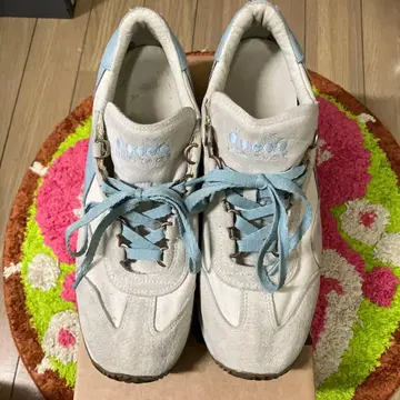 새상품급 Heritage Diadora 스니커즈 화이트/블루