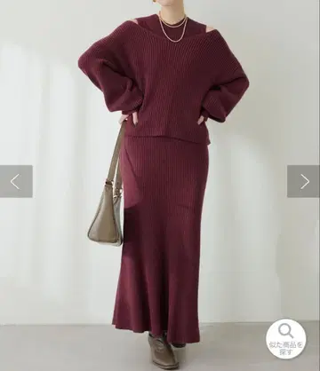 내추럴 꾸뛰르 푸치나추 셋업 걸리시 니트 원피스