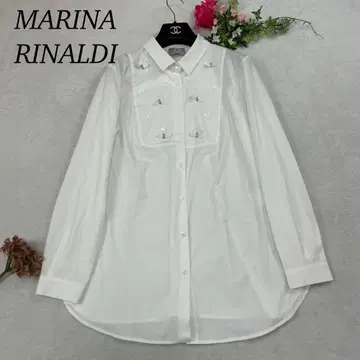 J833 미사용 새상품 3XL 마리나 리날디 셔츠 화이트 여성용