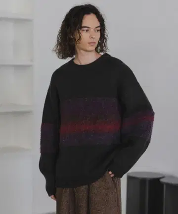 캐스퍼 존 그라데이션 패널 니트