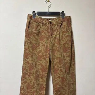 ZARA 페이즐리 무늬 스트레이트 데님 USA M