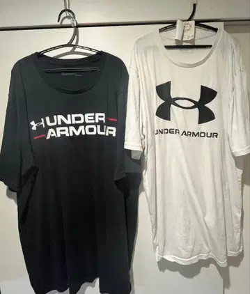 UNDER ARMOUR 티셔츠 세트 블랙 화이트