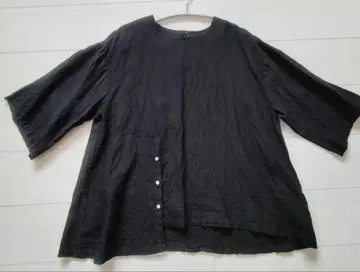 08맵 린넨 100% 블랙 디자인 상의