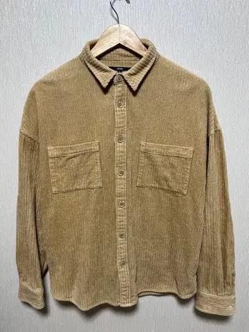 [ Ciaopanic ] 베이지 코듀로이 긴팔 셔츠