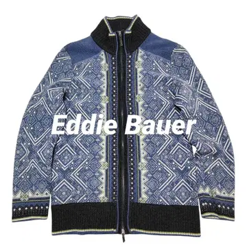 Eddie Bauer 두툼한 메리노울 하이넥 풀 집업 니트 세