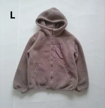 보아 자켓 후디 더스티 핑크 플리스 복슬복슬 L