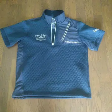 커터앤벅 M 사이즈 네이비 하프 지퍼 셔츠