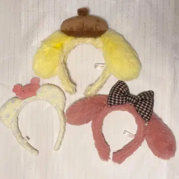 산리오 머리띠 폼폼푸딩, 마이멜로디, 마루모후비요리 3종 세트