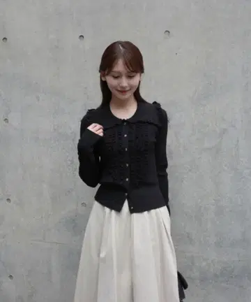 cleblatt 프릴 디자인 가디건