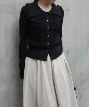 cleblatt 프릴 디자인 가디건