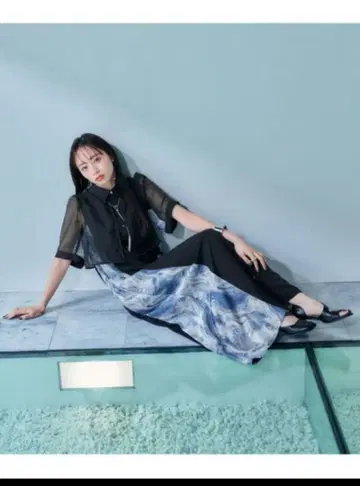 시어 배색 원피스 HARE 하레