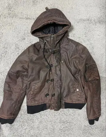 00s 코팅 후디 재킷 Y2K 아카이브 헤이세이