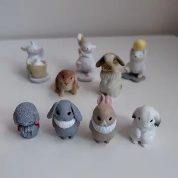 토끼 피규어 가챠가챠 입상 롭이어 늘어진 귀 토끼