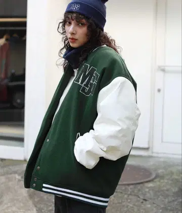 울 테크 헤비 웨이트 바시티 자켓