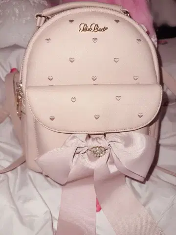 LIZLISA 롱 리본 백팩 핑크