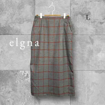새상품급 엘르 elgna 체크 스커트 넉넉한 고급 깔끔한 걸리시