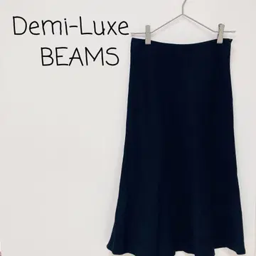 [새상품급] Demi-Luxe BEAMS 플레어 스커트 모노톤 세련된