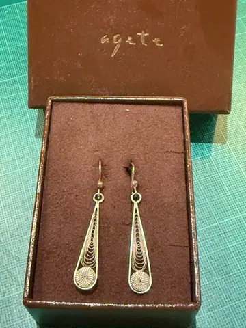 agete 코로니얼 스타일 은세공 귀걸이