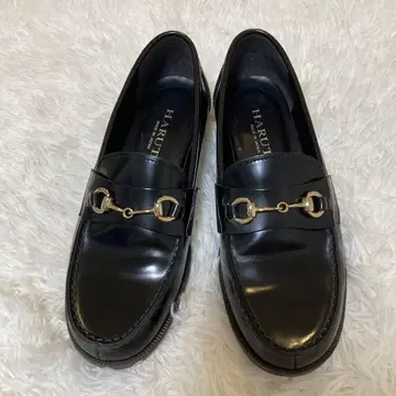 HARUTA 하루타 블랙 비트 로퍼 25cm