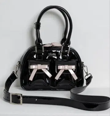 리본 포켓 에나멜 미니 보스턴 백 pium 백