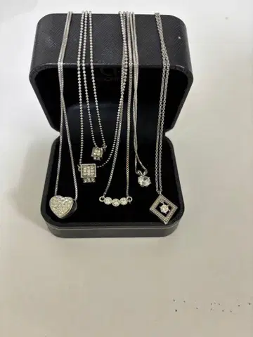 MJC 교세라 주얼리 보석류 실버 목걸이 5개 세트