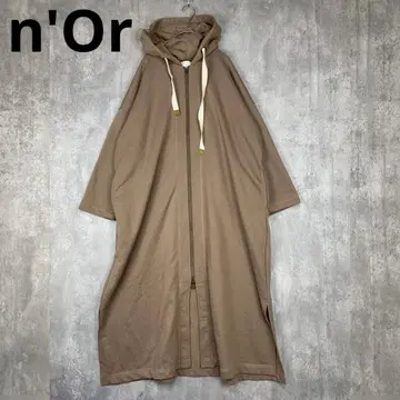 누아르 맨투맨 원피스 롱 후드티 아우터 브라운 봄/가을/겨울