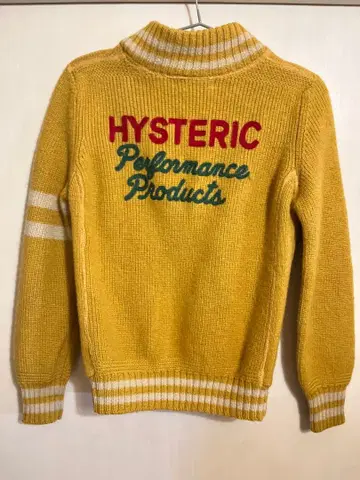 Hysteric Glamour 90s 니트 바시티 자켓