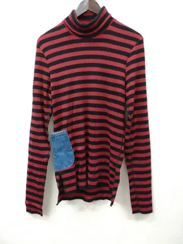 (5) SUNSEA 빨검 스트라이프 터틀넥 니트