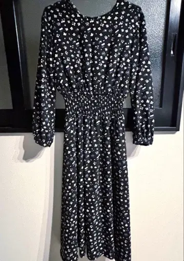 UNITED ARROWS 꽃무늬 원피스 블랙