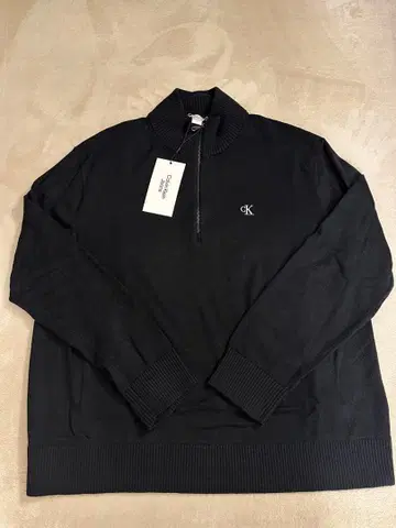 캘빈 클라인 블랙 집업 스웨터