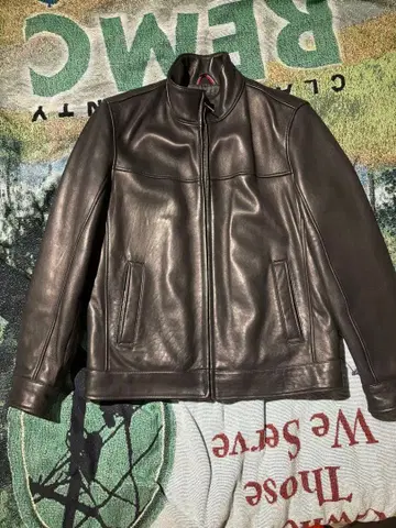 [ 두께감 있는 ] 타미힐피거 가죽 자켓 라무 양가죽