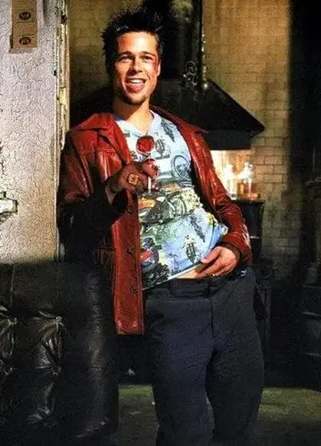 영화 파이트 클럽 90s 빈티지 가죽 자켓 크림슨