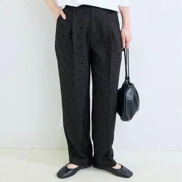 B.C STOCK 도트 플로키 스틱 팬츠