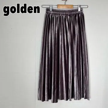 golden 벨로아 플리츠 스커트