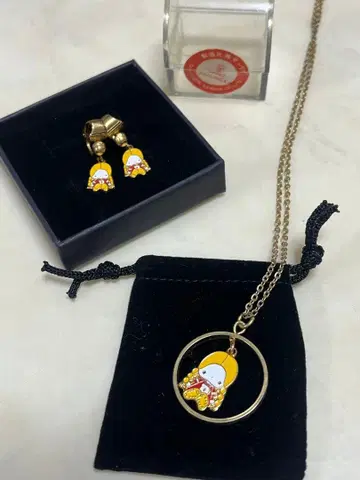 산리오 파티&지미 목걸이 귀걸이 1974 쇼와 레트로 Sanrio